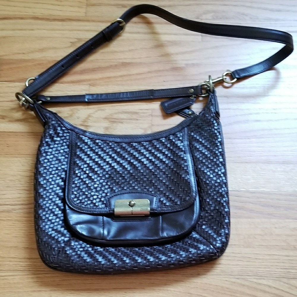 Kristin hobo crossbody woven leather bag